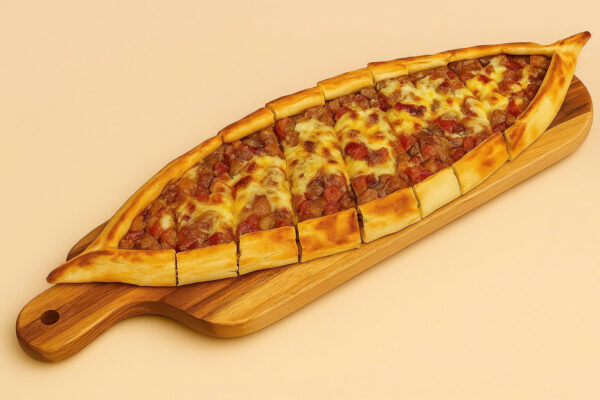 TURKISH PIDE PIZZA CHOPPED BEEF & CHEESE (PIZZA THỊT BÒ BẰM & PHÔ MAI)