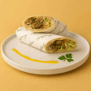 HUMMUS & FALAFEL WRAP (BÁNH CUỐN ĐẬU GÀ XAY NHUYỄN & ĐẬU GÀ CHIÊN GIÒN)